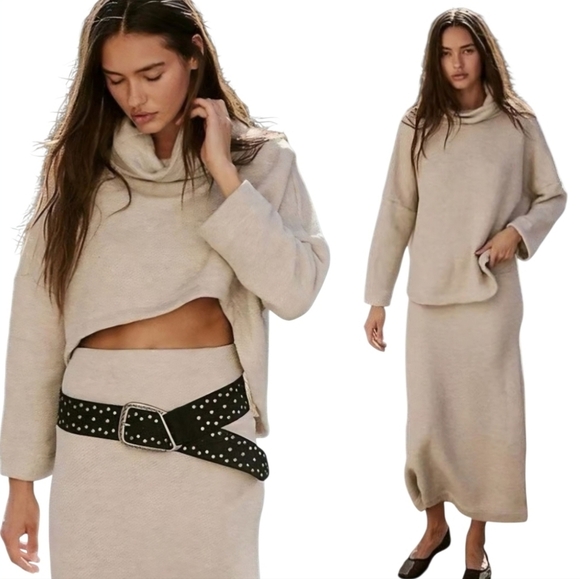 NWT Free People Beach Cozy Knit Skirt Set Sz S - Picture 5 of 13